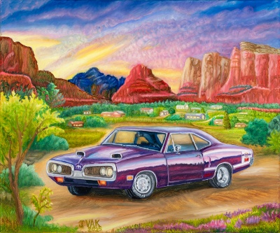 1970 Dodge Charger, painting by J. VAK