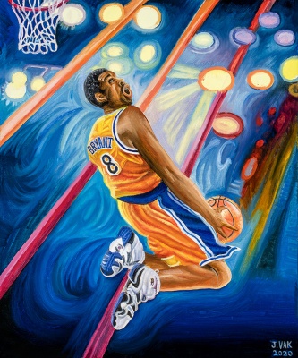 Kobe Bryant, painting by J. VAK