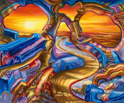 Cave River, painting by J. VAK