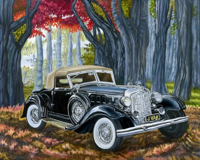 1932 Chrysler Imperial LeBaron, painting by J. VAK