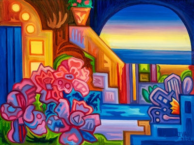 Mediterranean Arch, painting by J. VAK