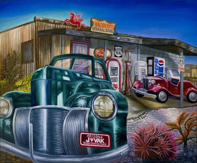 Route 66, painting by J. VAK