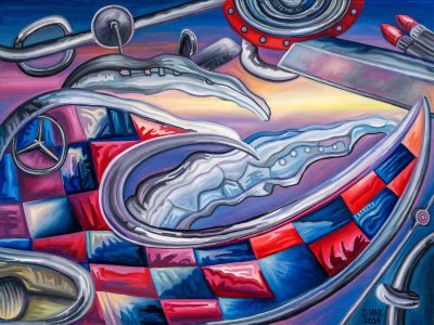 Auto Parts, painting by J. VAK
