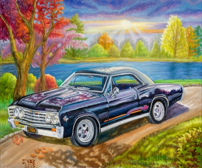 1967 Chevelle, painting by J. VAK