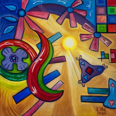 Abstraction of Color No. 2, painting by J. VAK