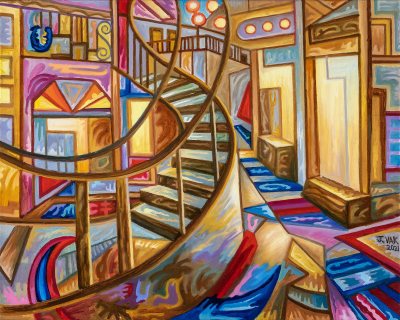 The Stairway, painting by J. VAK