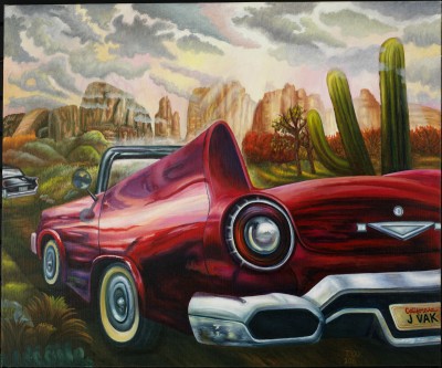 '57 Ford Thunderbird, painting by J. VAK