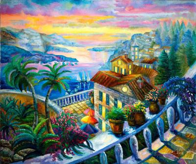 End of Day, painting by J. VAK