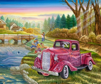 Old Ford Truck, painting by J. VAK