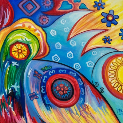 Abstraction of Color No. 1, painting by J. VAK