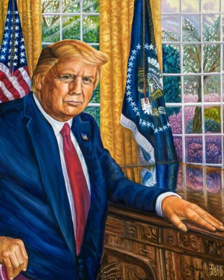 President Donald Trump, painting by J. VAK