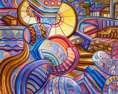 Easter Glow, painting by J. VAK