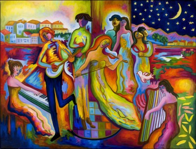 Day and Night, painting by J. VAK