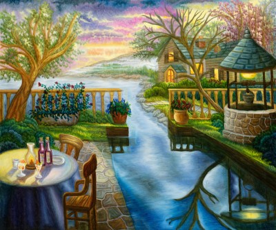 Peaceful Retreat, painting by J. VAK