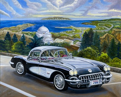 1959 Chevrolet Corvette Roadster, painting by J. VAK