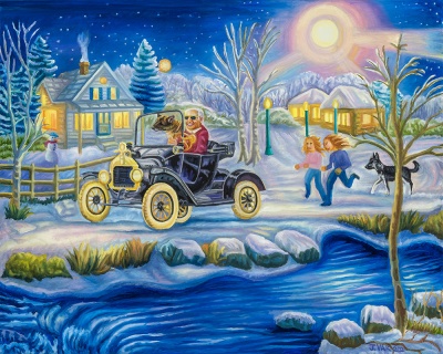 Joe Biden's Moonlight Drive, painting by J. VAK