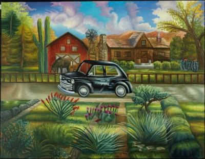 Country Drive, painting by J. VAK