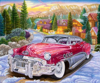 1952 Buick Roadmaster, painting by J. VAK