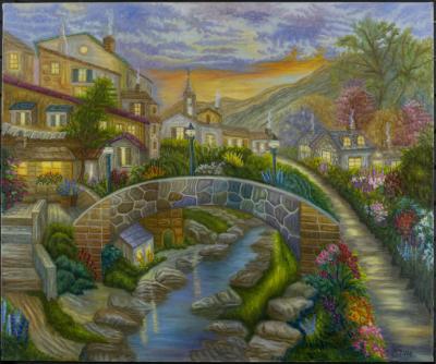 Late Afternoon Lights, painting by J. VAK