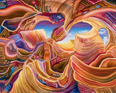 Rock Formations 2, painting by J. VAK