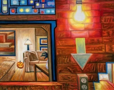 The Lightbulb, painting by J. VAK