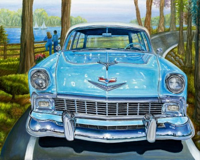 Rareclassic 1956 Chevrolet 210 Handyman Special, painting by J. VAK